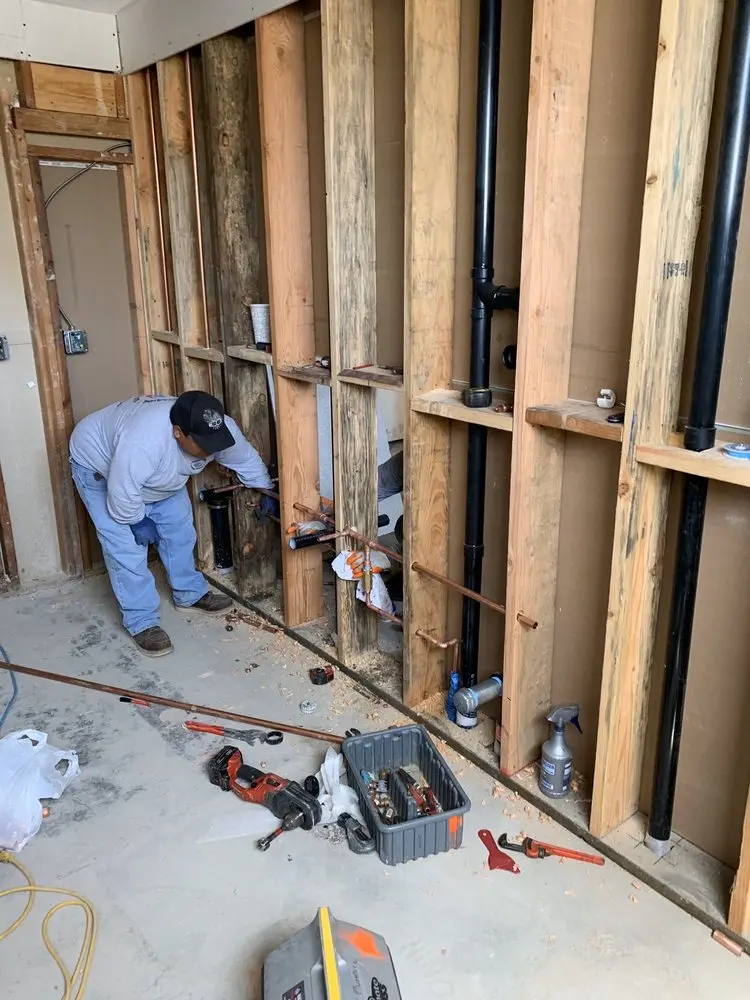 Commercial rough-in plumbing for Water Heater Replacement in Troutdale